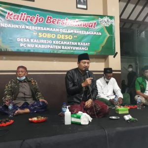 Patuhi Prokes “Sobo Deso” PCNU Banyuwangi Bersama Desa Kalirejo Bersholawat