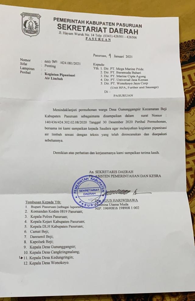 SE Plt Asisten Pemkab Pasuruan Bikin Resah Warga Beji