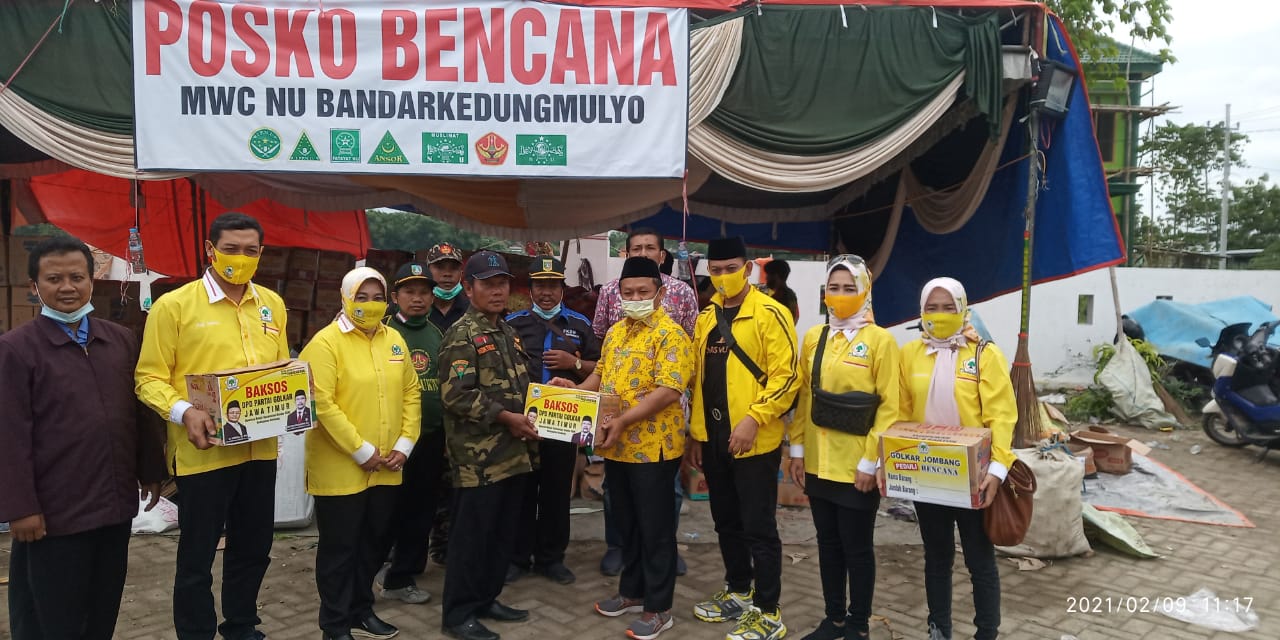 Golkar Jatim Turun ke Lokasi Banjir Jombang