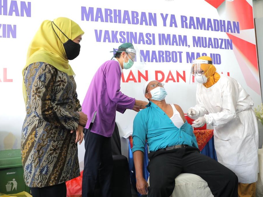 Imam Masjid, Muadzin dan Takmir  Diminta Segera Vaksinasi Jelang Ramadan 