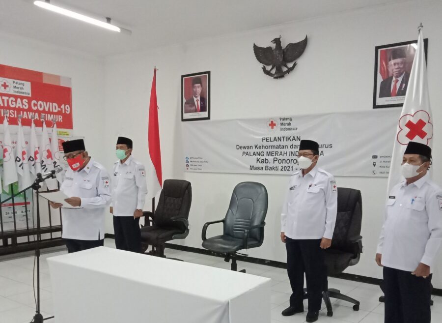 H. Imam Utomo. S Lantik Pengurus PMI Kab. Ponorogo Secara Virtual