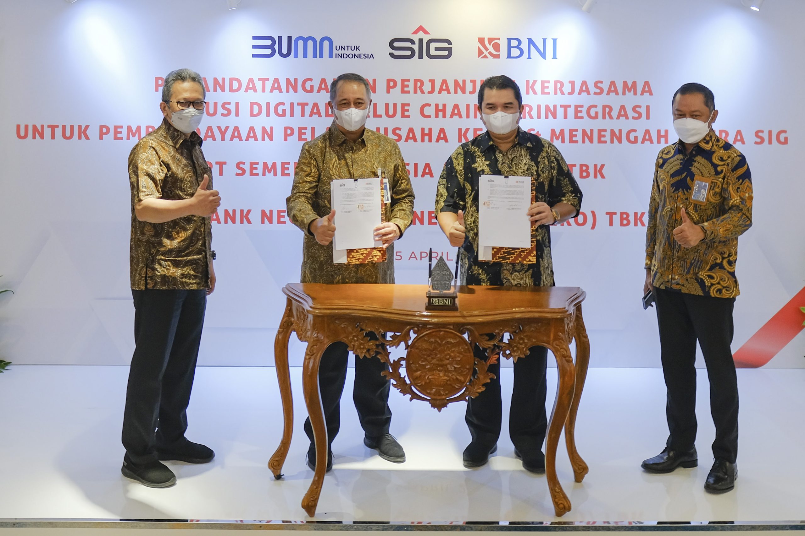 SIG dan BNI Kerja Sama Solusi Digital Value Chain