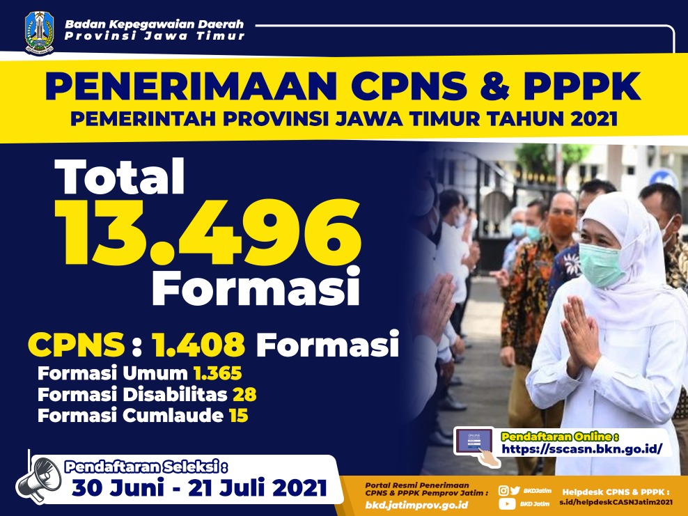 Besok Pendaftaran ASN Secara Daring, Menpan-RB Tambah Kuota CPNS Pemprov Jatim