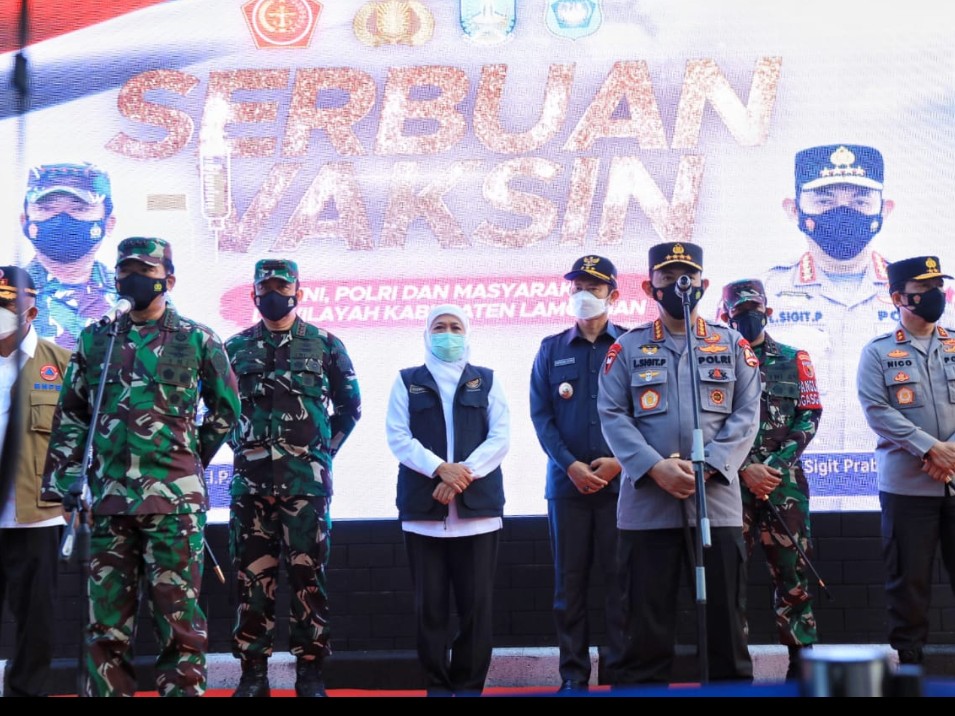 Jatim Cetak Tren Capaian Vaksinasi Tertinggi,131.640 Dosis Disuntikkan Dalam Sehari