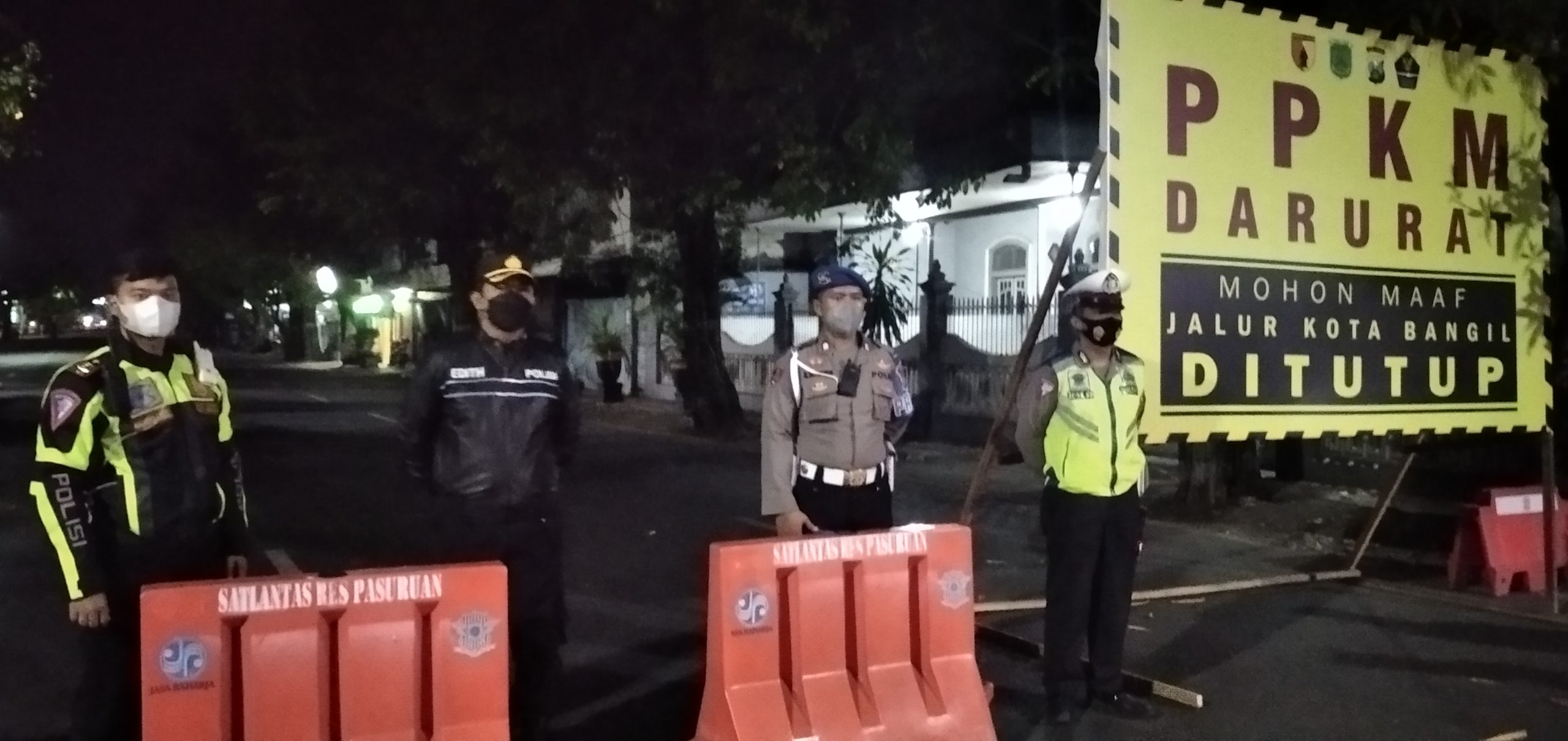 Hari Ke 5 PPKM Darurat, Polres Pasuruan Terapkan Pembatasan Mobilitasi Warga