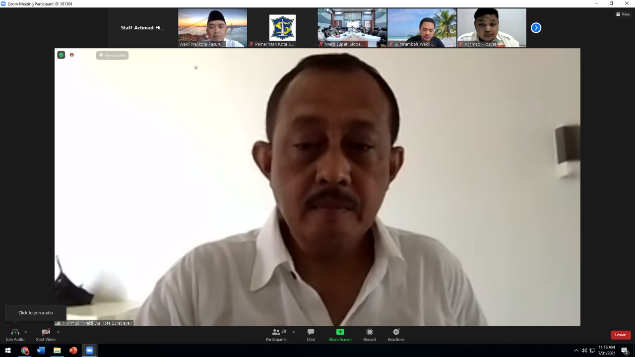 Armuji Galang Wakil Kepala Daerah se-Jatim Atasi Pandemi Covid- 19
