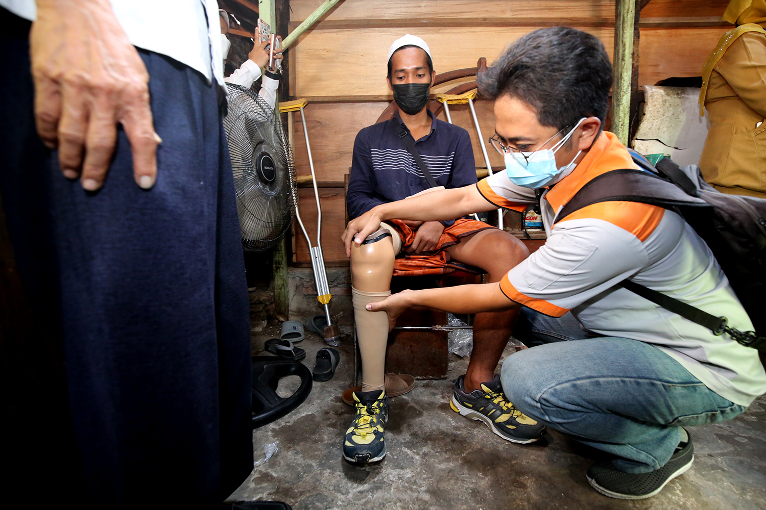 Wali Kota Peduli Difabel, Wawali Beri Semangat Penderita Stroke