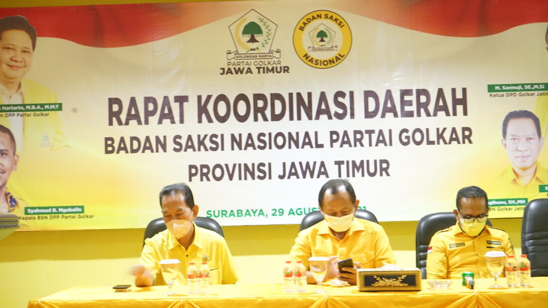 Rakorda BSN Golkar Jatim, Untuk Menang Pemilu, DPD ll Harus Lakukan Ini