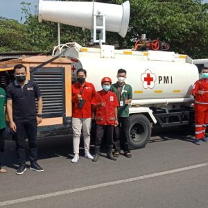 Sudah Melandai, PMI Kota Mojokerto Tetap Spraying Sudah Melandai, PMI Kota Mojokerto Tetap Spraying