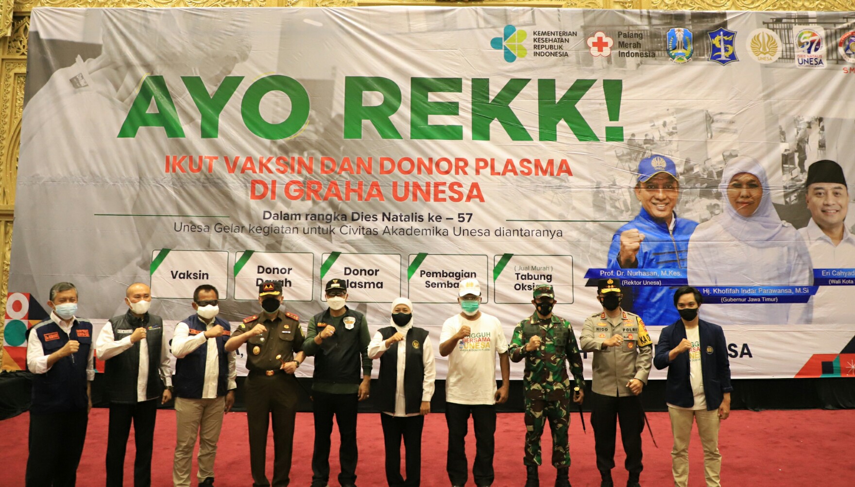 Tinjau Vaksinasi Unesa, Eri Pastikan Terus Bergerak Kejar Herd Immunity Surabaya