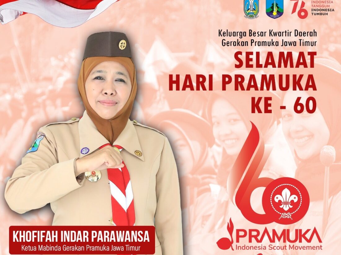 Gubernur Khofifah Ajak Pramuka Aktif Sosialisasi Protkes dan Pemulihan Ekonomi