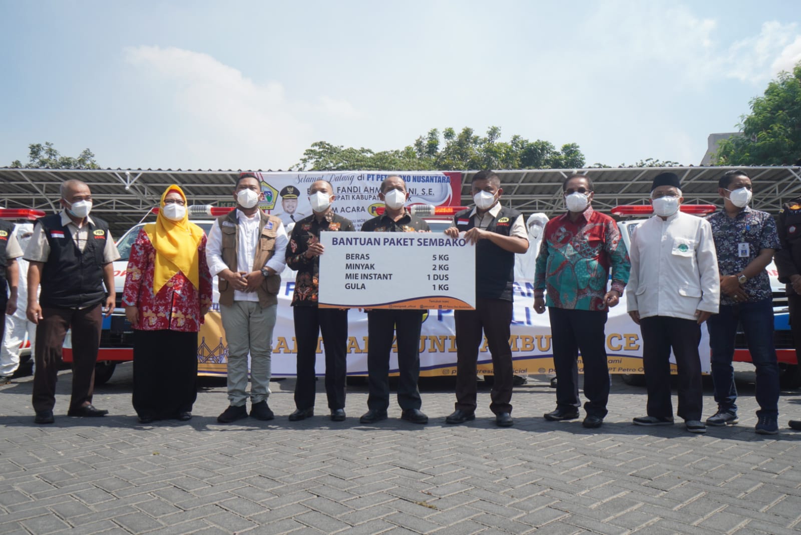 PT. PON Donasi Rp6,3 Miliar untuk Penanganan Covid di Gresik