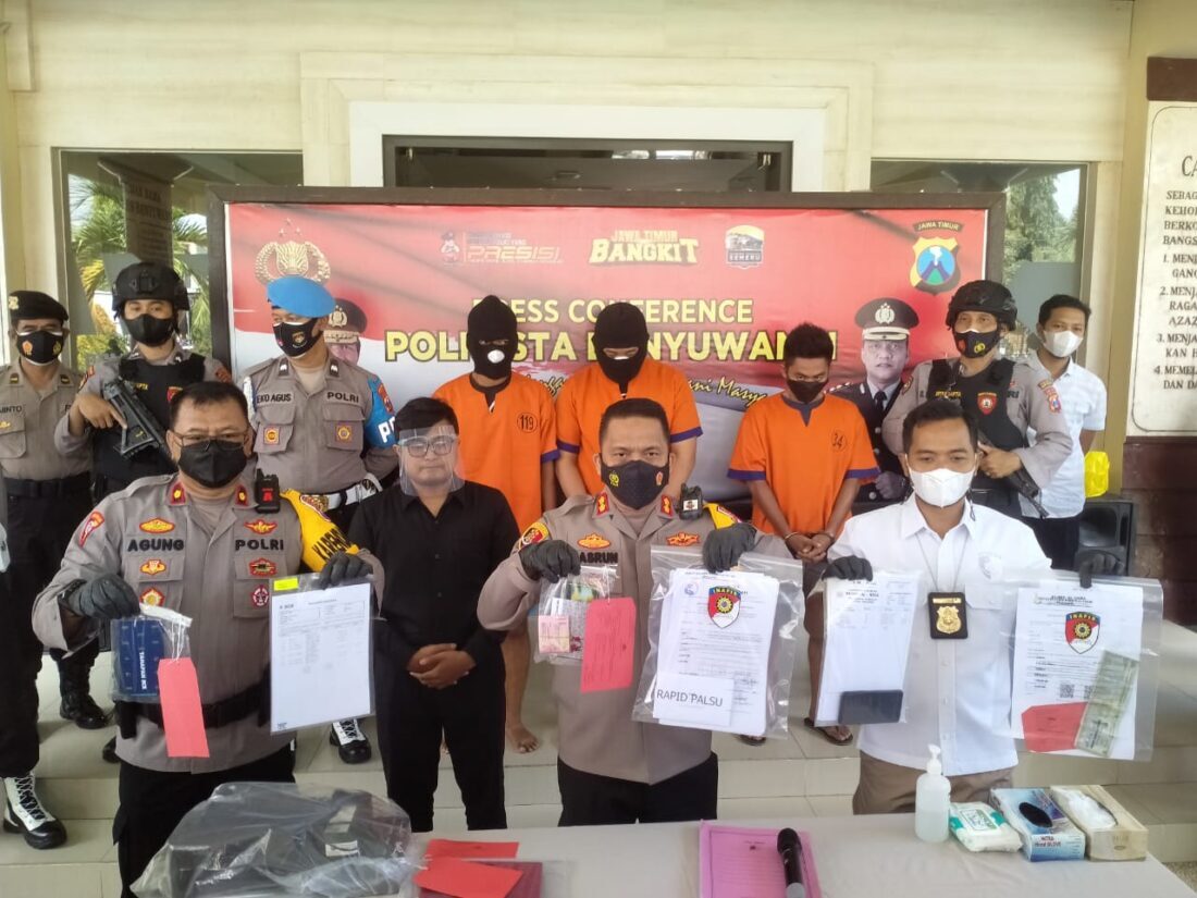 Reskrim Polres Banyuwangi Ungkap Jaringan Pemalsu Rapid Tes