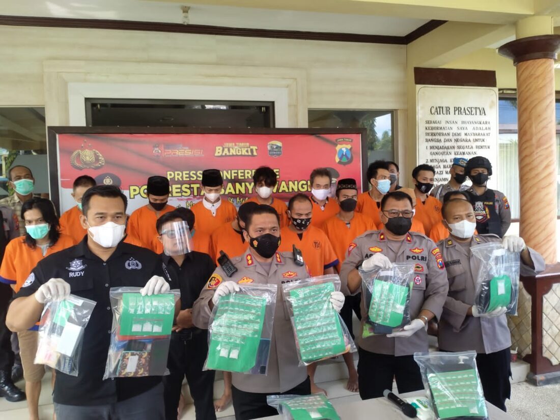 Tumpas Narkoba Semeru 2021, Polresta Banyuwangi Peringkat 3 Se – Polda Jatim