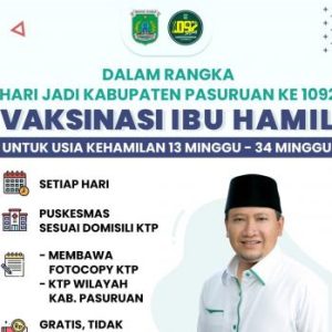 Vaksinasi Khusus Ibu Hamil Meriahkan HUT Kab. Pasuruan ke 1092