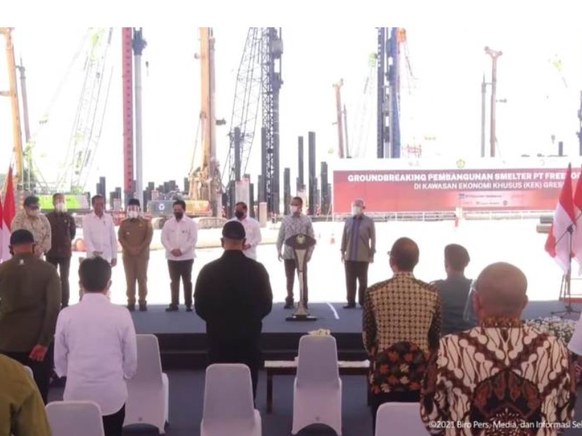 Dampingi Presiden Jokowi Resmikan Smelter di Gresik Gubernur Khofifah Sebut Ini Proyek Strategis