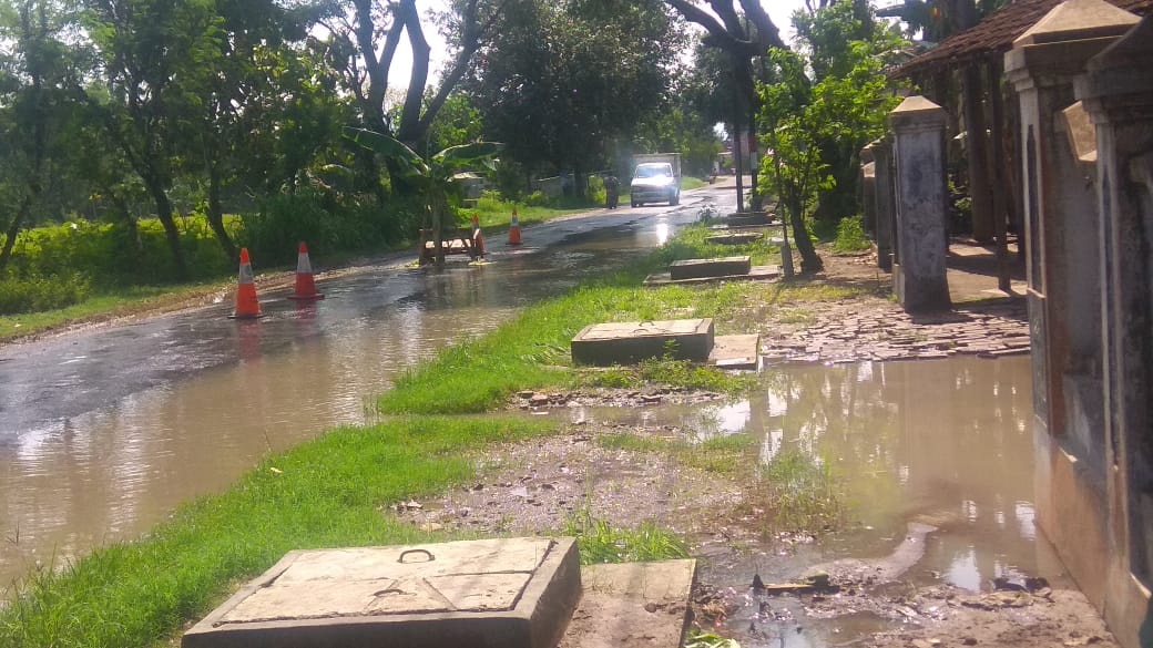 Dinas PUPR Cipta Karya Antisiapsii Luapan Air Ke Ruas Jalan Nguntoronadi