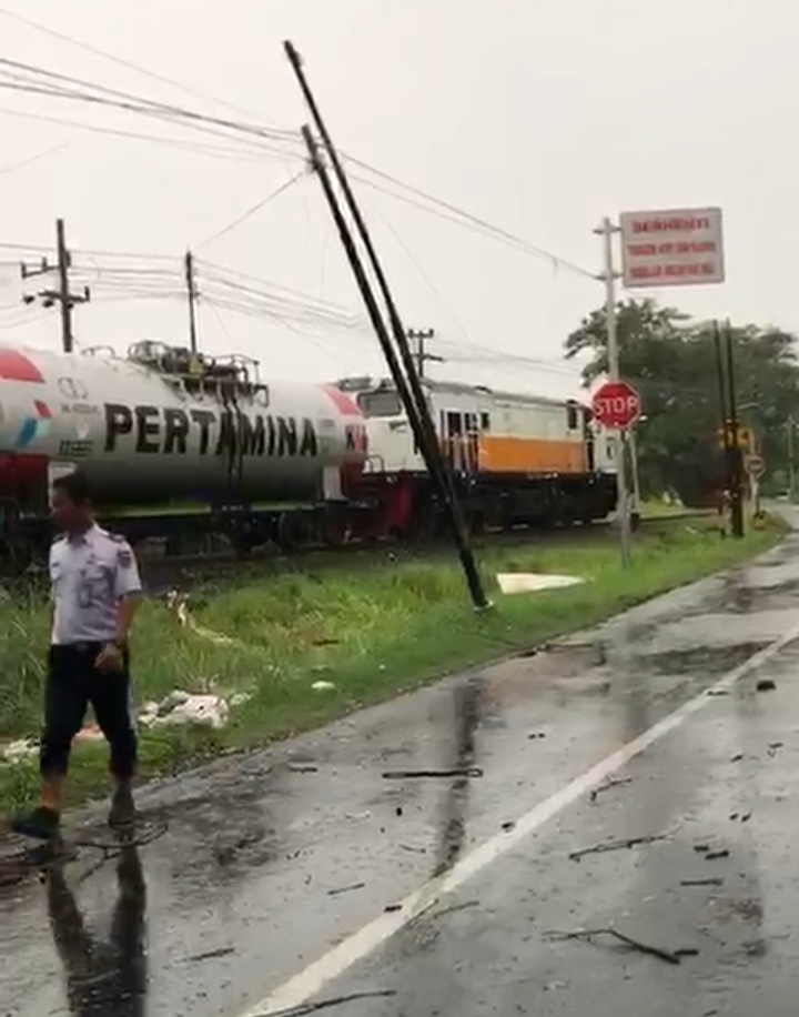 7 Pohon Ambruk, Perjalanan KA Terlambat 2,5 Jam