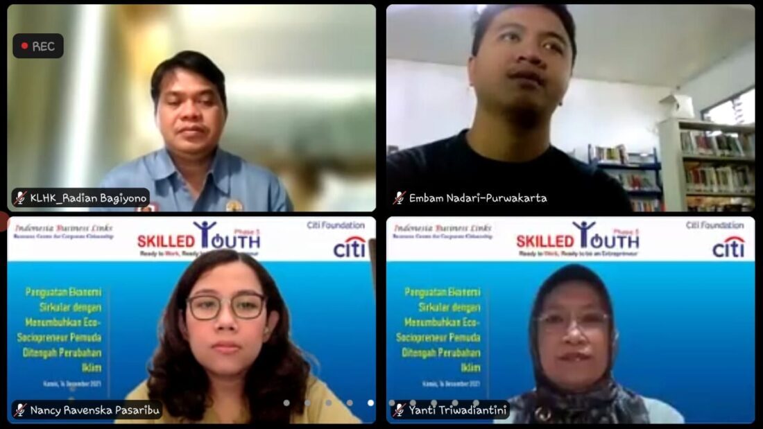 Kepedulian Kaum Muda dan Perubahan Iklim, Bersama Citi Indonesia-IBL di Webinar Skilled Youth V 2021
