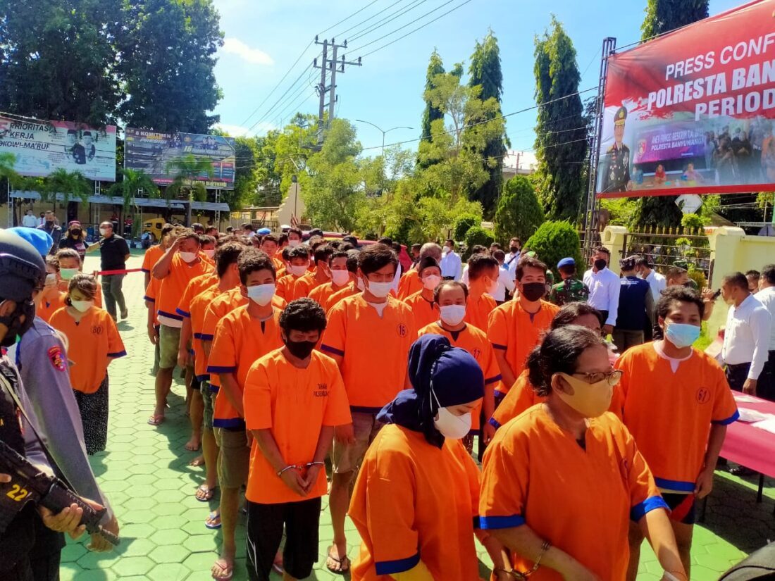 Penghujung Tahun 2021, Polresta Banyuwangi Ungkap Kasus Kejahatan Dan Laka Lantas.