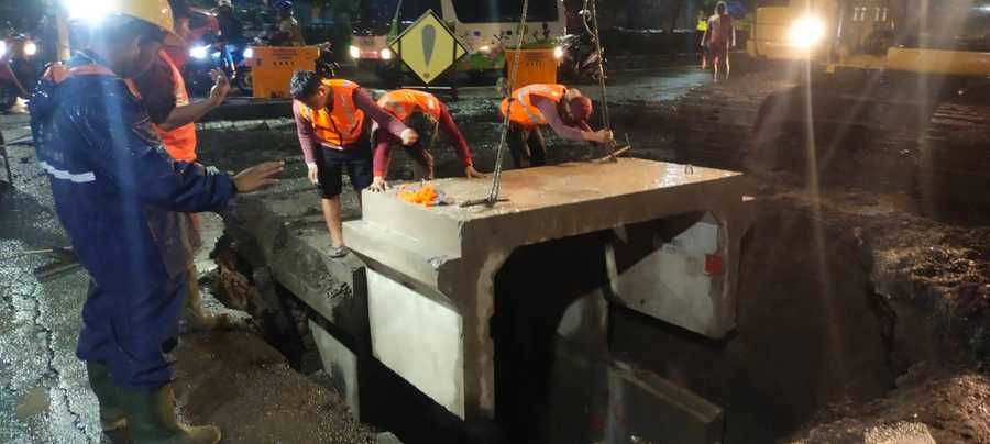 Saluran Air Kedung Cowek Segera Selesai, Fungsinya Mengurangi Genangan