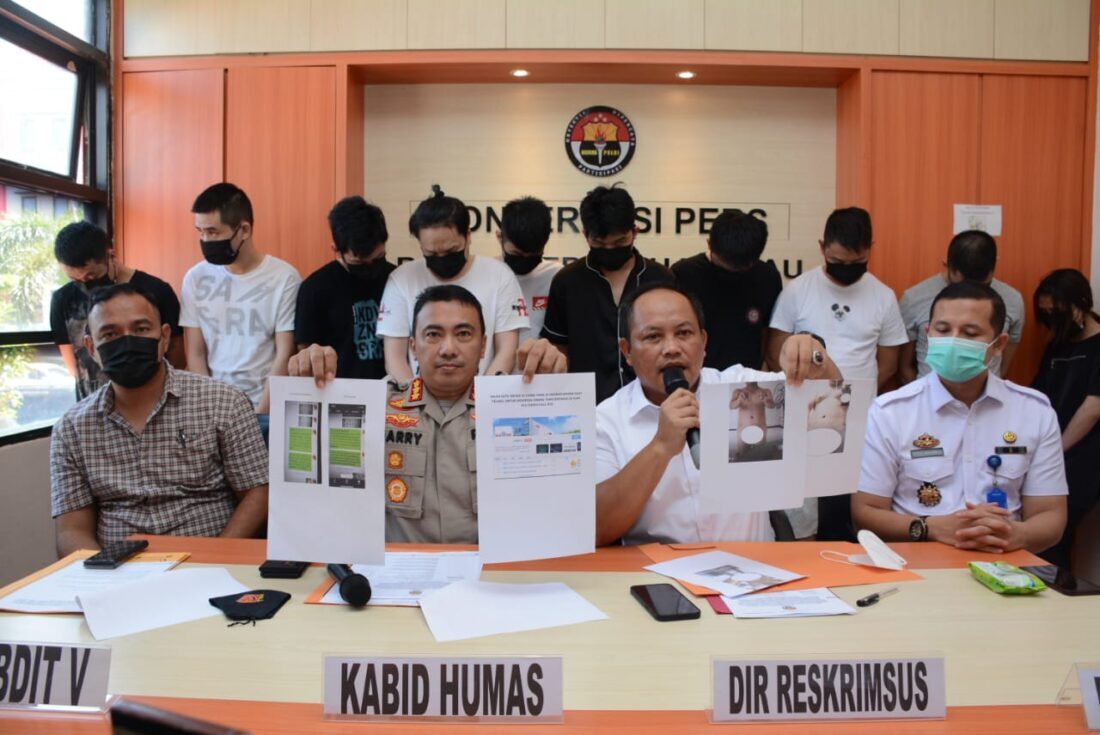 Ditreskrimsus Polda Kepri Amankan Teraangka Tindak Pidana Penipuan dan Pemerasan Bermodus Sex Phone  