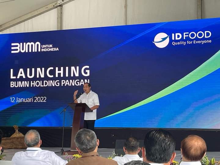 Menteri BUMN Erick Thohir Luncurkan Holding BUMN PANGAN ID FOOD
