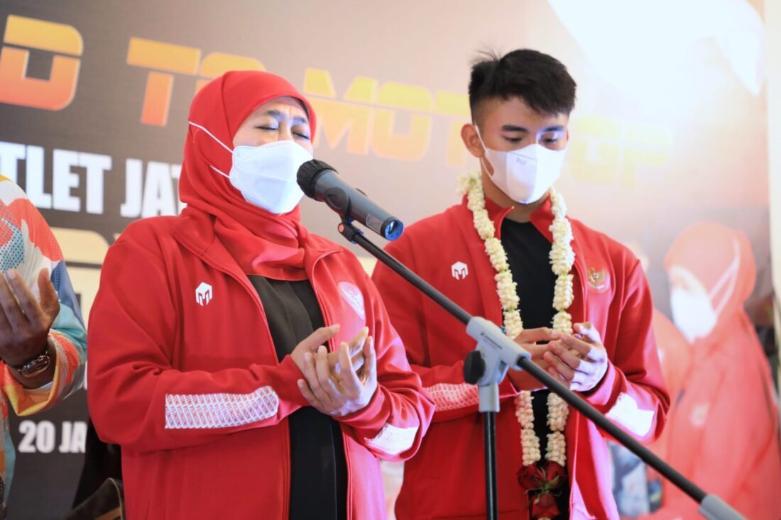 Gubernur Khofifah Lepas Mario Suryo Aji Berlaga di Motot3GP Mandalika