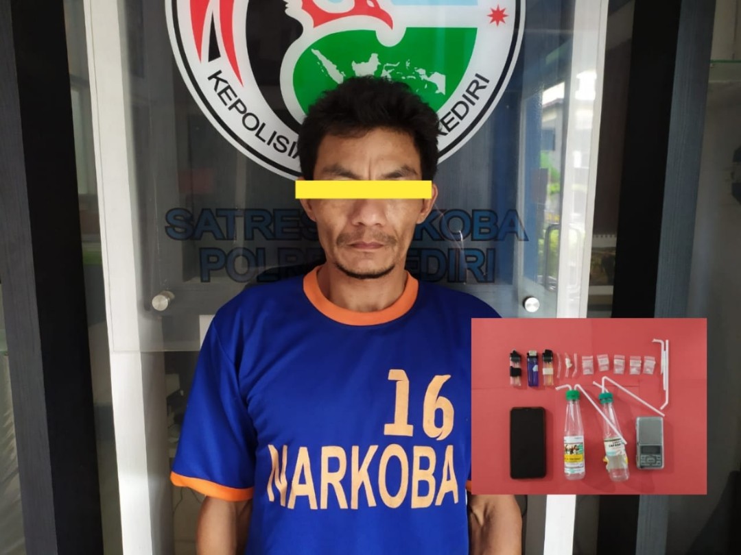 Pengedar Narkoba Asal Kecamatan Gurah Kabupaten Kediri Dibekuk Polisi