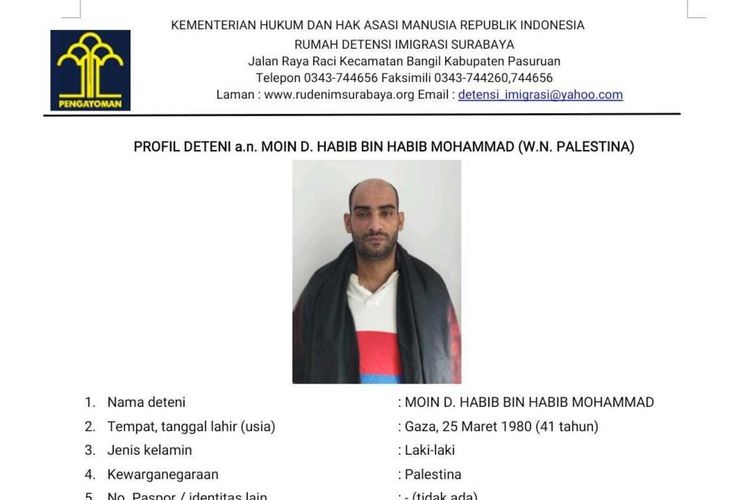Imigran Palestina Kabur dari Rudenim Bangil Bawa Mobil Dinas