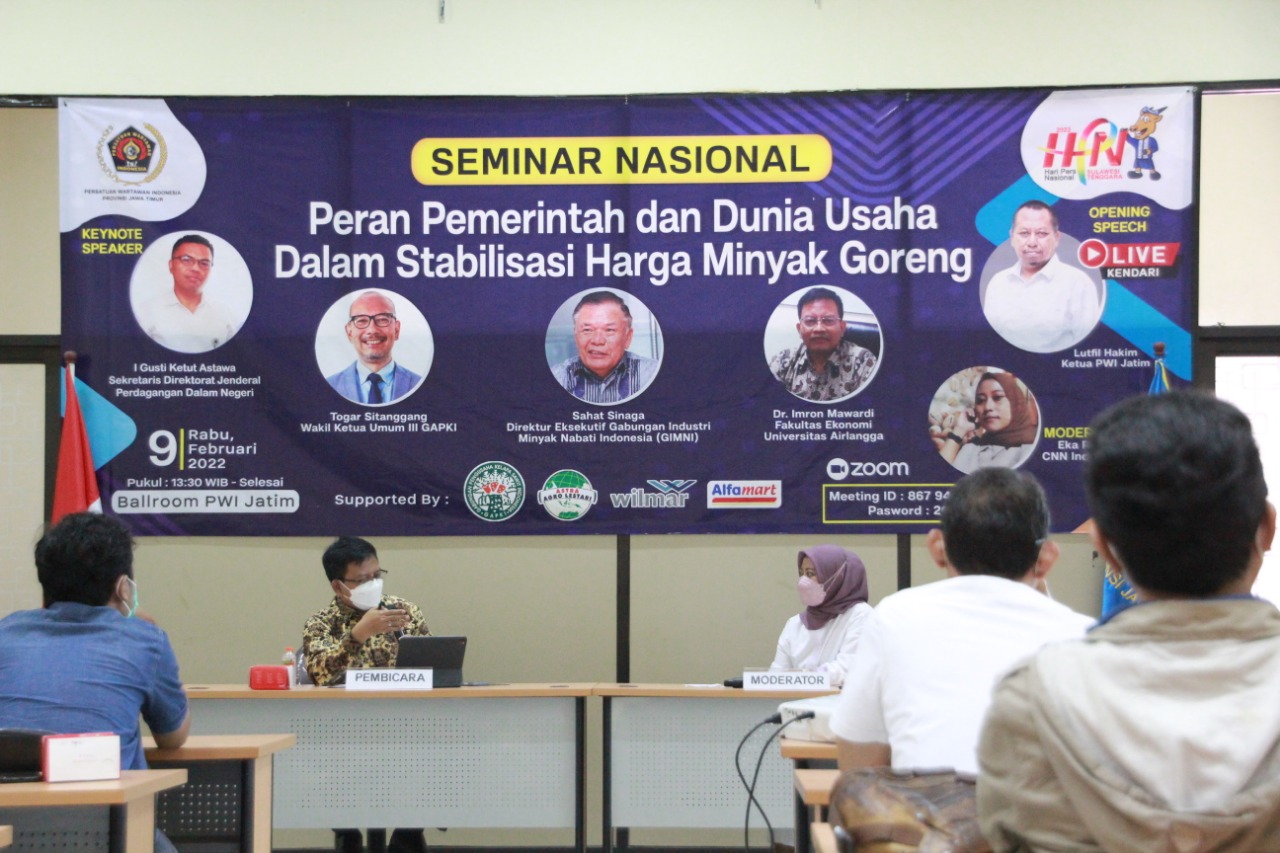 Semarak HPN, PWI Jatim Seminar Stabilisasi Harga Minyak Goreng