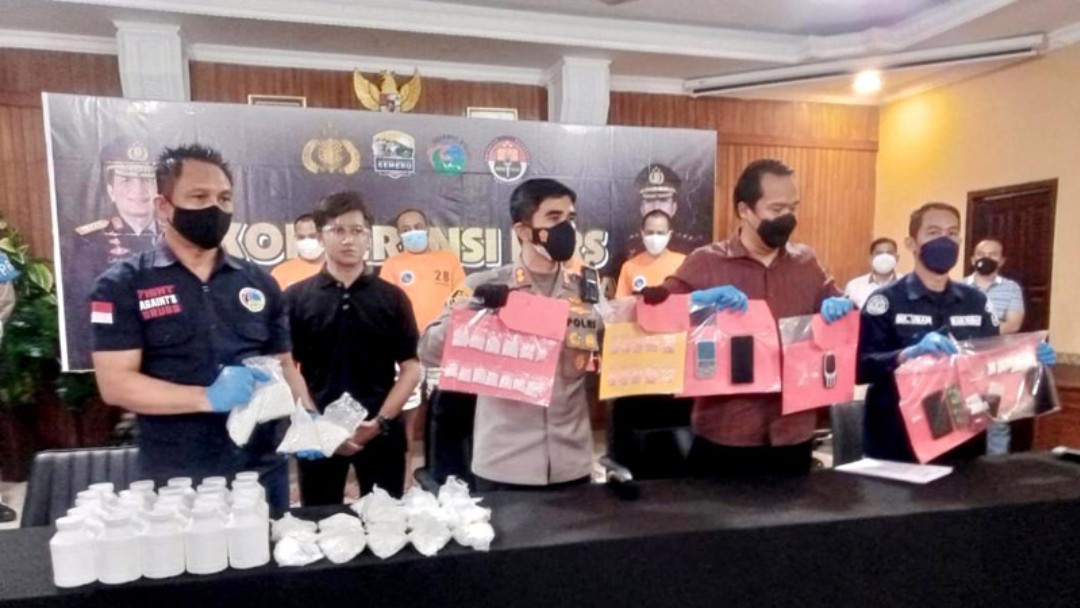 Polresta Mojokerto Ringkus 5 Orang Pengedar Narkotika