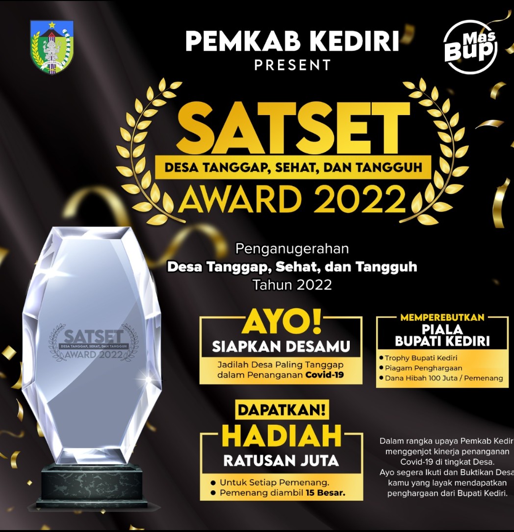Bupati Kediri Gelar Satset Award 2022 Berhadiah Total Rp 1,5 Miliar