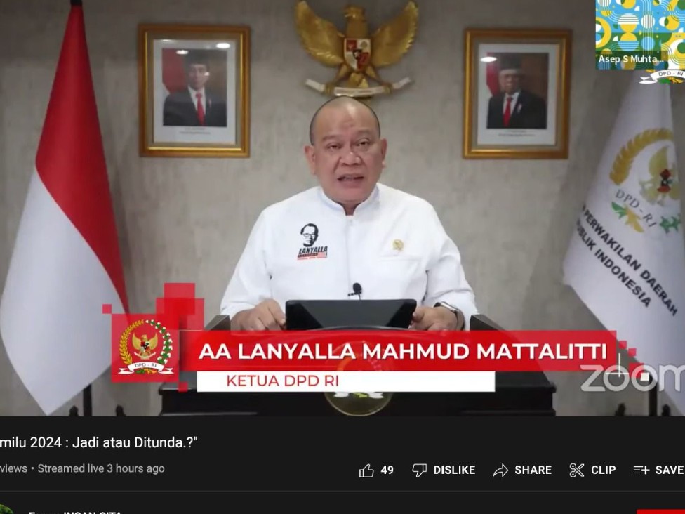 DPD Siap Jadi Palang Pintu Hadang Penundaan Pemilu, LaNyalla: Tak Ada Urusan dengan Oligarki