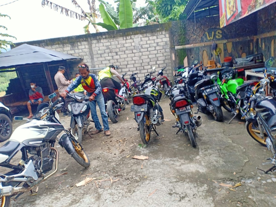 Puluhan Motor Knalpot Brong Diamankan di Kawasan Wisata Kabupaten Kediri