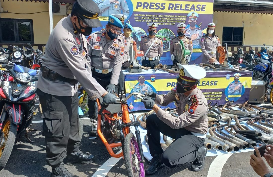 129 Sepeda Motor Brong & Balap Liar, Disita Polantas