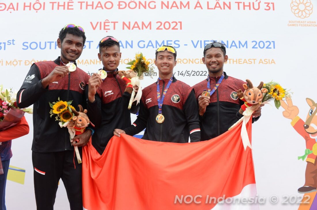 Sumbangkan 8 Emas dan 6 Perak, Tim Rowing Indonesia  Juara Umum SEA Games Vietnam