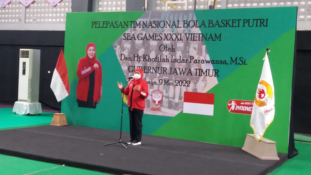 Gubernur Khofifah : Saatnya Timnas Basket Putri Raih Medali Emas SEA Games Vietnam