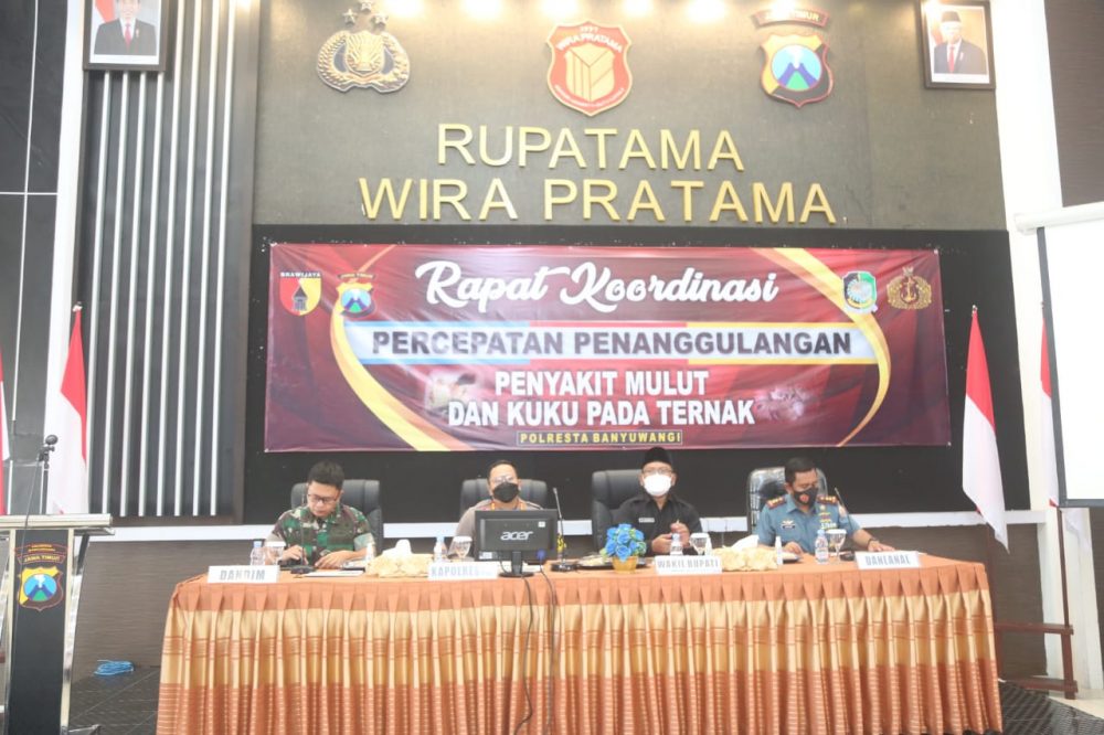 Jelang Idul Adha, Polresta Banyuwangi Gelar Rakor Penanganan PMK