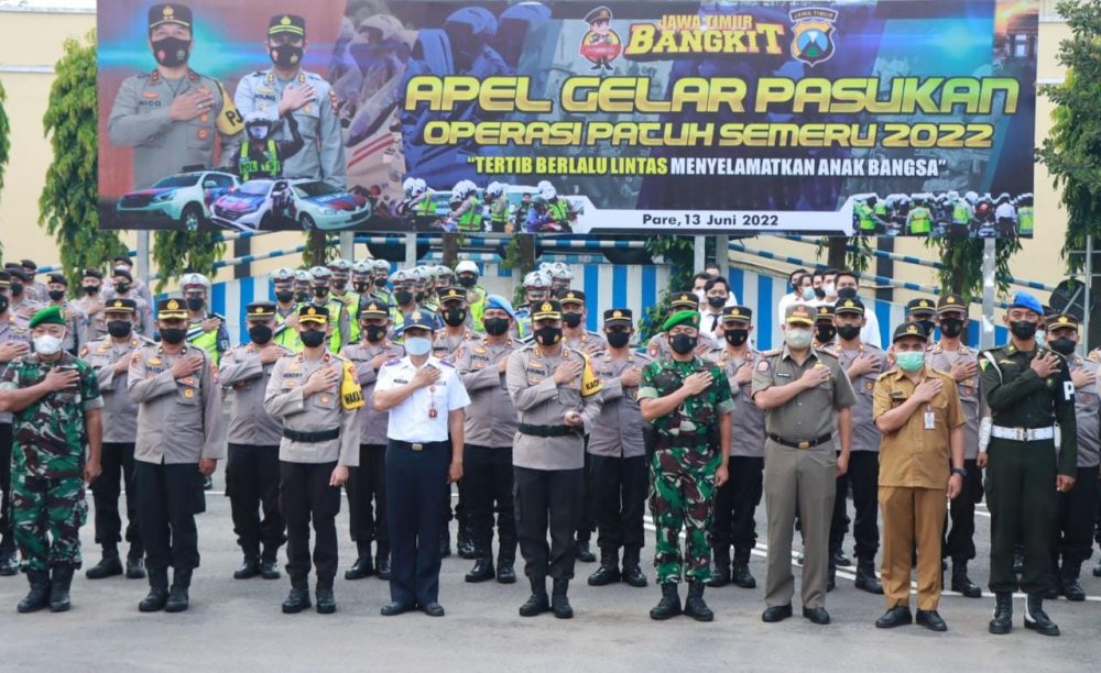 Polres Kediri Gelar Apel Operasi Patuh Semeru 2022, Fokus ke 7 Sasaran Penindakan