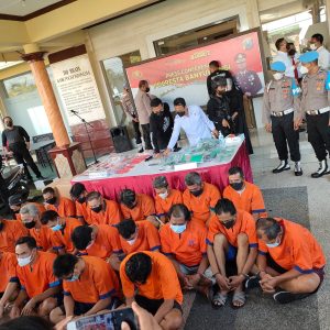 Resahkan Masyarakat, Polresta Banyuwangi Amankan 18 Preman