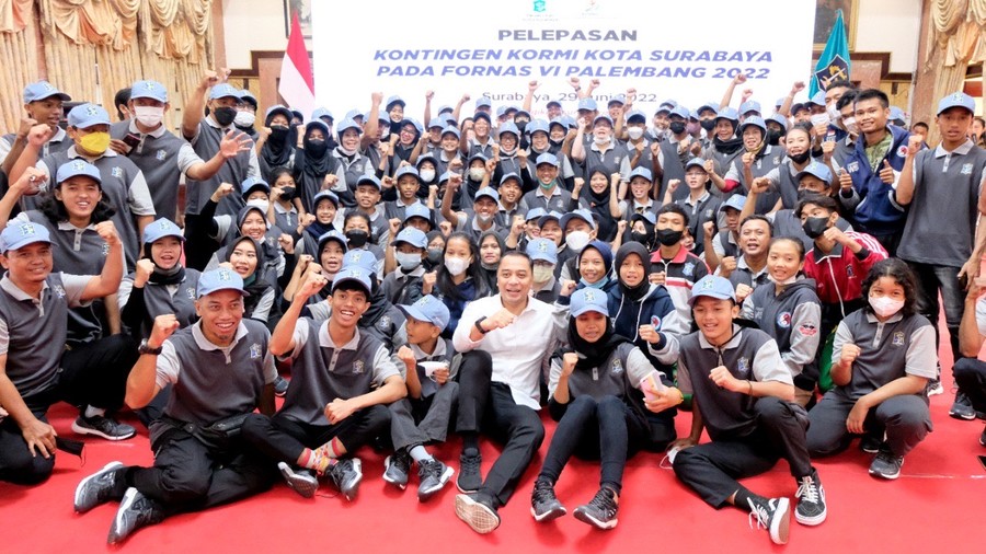 Wali Kota Eri Lepas 146 Atlet Kormi Menuju Fornas Palembang