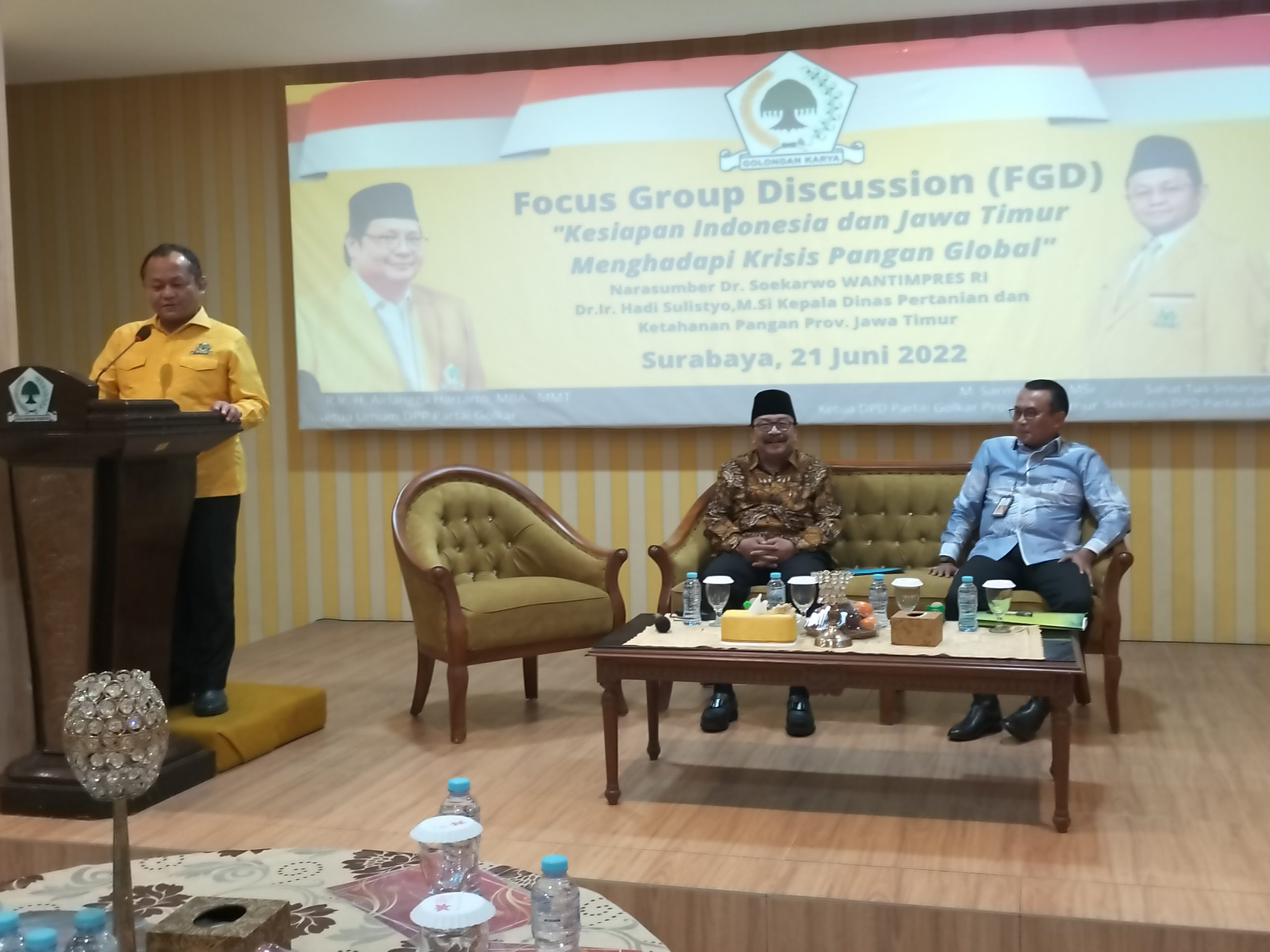 Watimpres Pakde Karwo Narsum FGD Golkar, Sarmuji: Jatim Harus Siap Hadapi Krisis Pangan Global  
