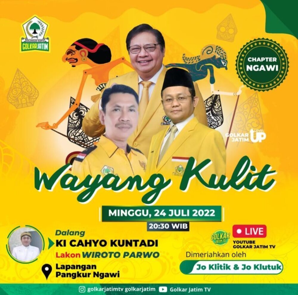Hadirkan Dalang Cahyo Kuntadi, Golkar Ajak Masyarakat Ngawi Gemuyu