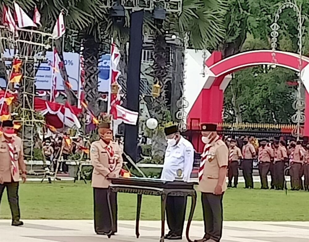 Kolaborasi PMI dan Kwarda Pramuka Jatim Lakukan Pembinaan Generasi Muda