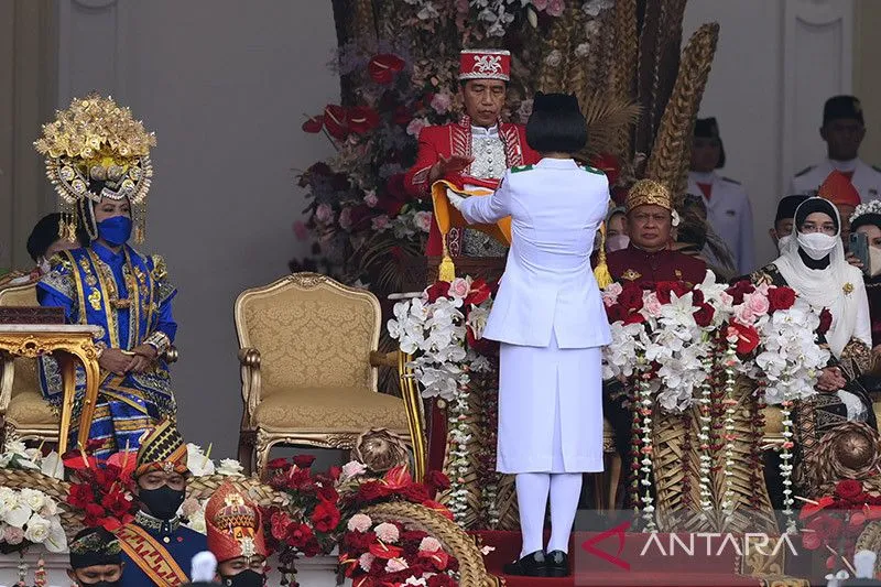 Presiden Jokowi Jadi Inspektur Upacara HUT Ke 77 RI