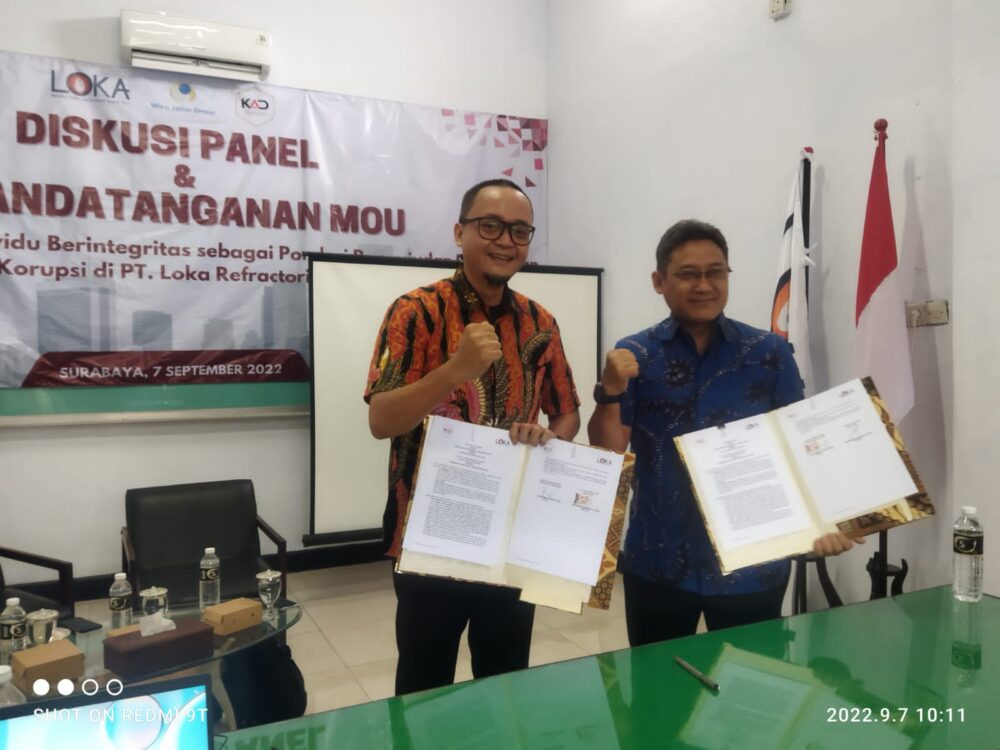 PT Loka Refractories Wira Jatim Teken MoU dengan Komite Advokasi Daerah Jatim