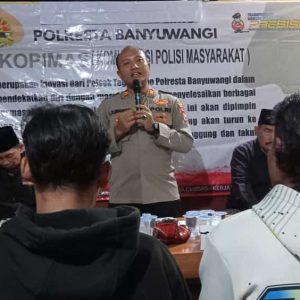 Kapolsek Tegaldlimo Inisiasi Pemuda Sebagai Pelopor Taat Hukum