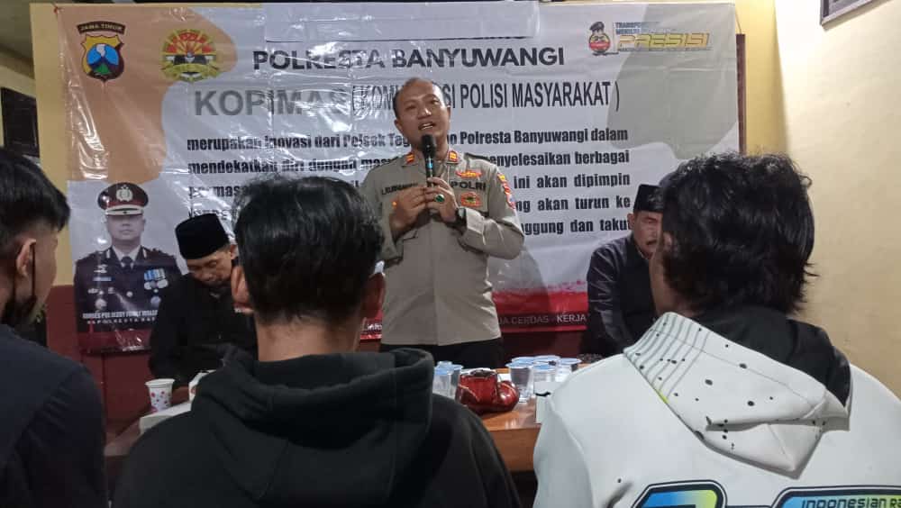 Kapolsek Tegaldlimo Inisiasi Pemuda Sebagai Pelopor Taat Hukum