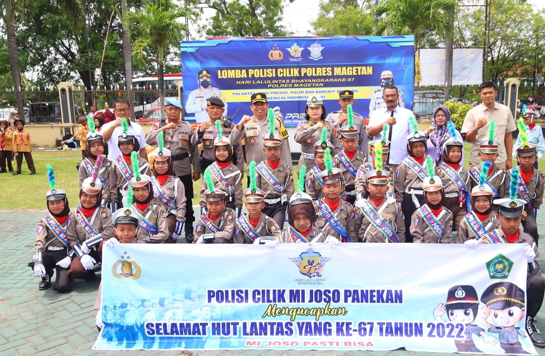 Rangkaian  HUT Ke-67 Lalu Lintas, Polres Magetan Gelar Lomba Polisi Cilik
